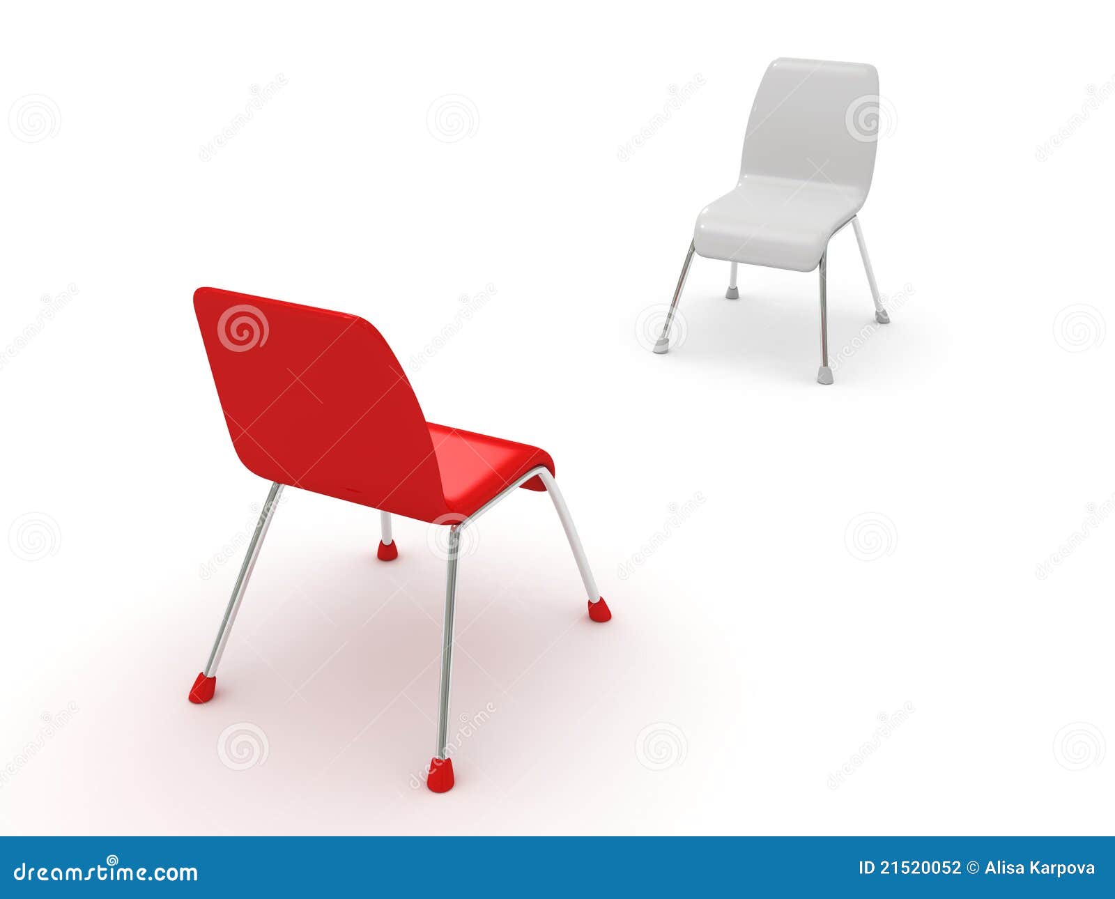 Two Chairs on White. Dialogue Business Concept Stock Illustration Illustration of colleagues