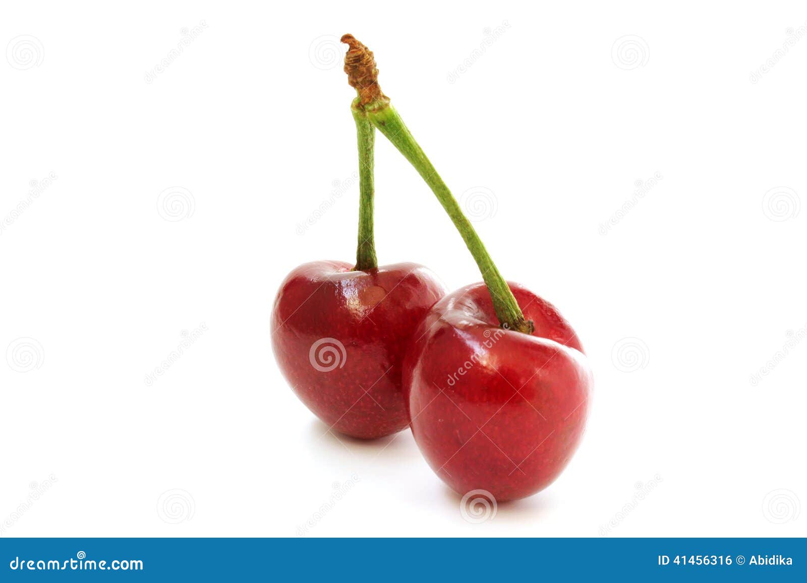 Two cherries side view stock photo. Image of ripe, close - 41456316