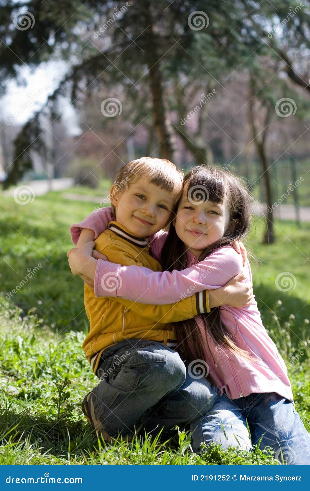Two Children Hugging Stock Photography - Image: 2191252