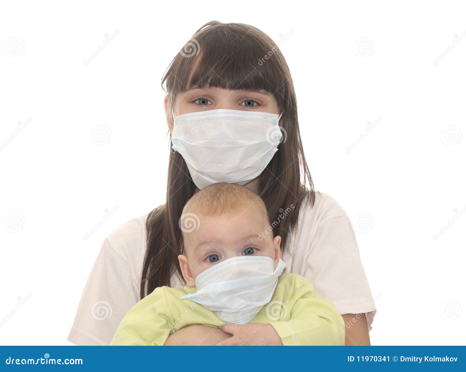 Two Children in Medical Masks Stock Image Image of protective, virus