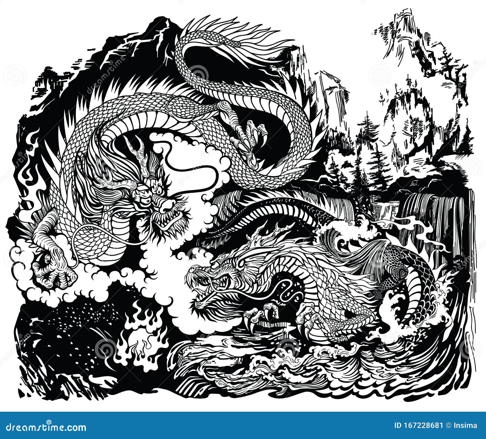 chinese dragon landscape chinese dragon landscape