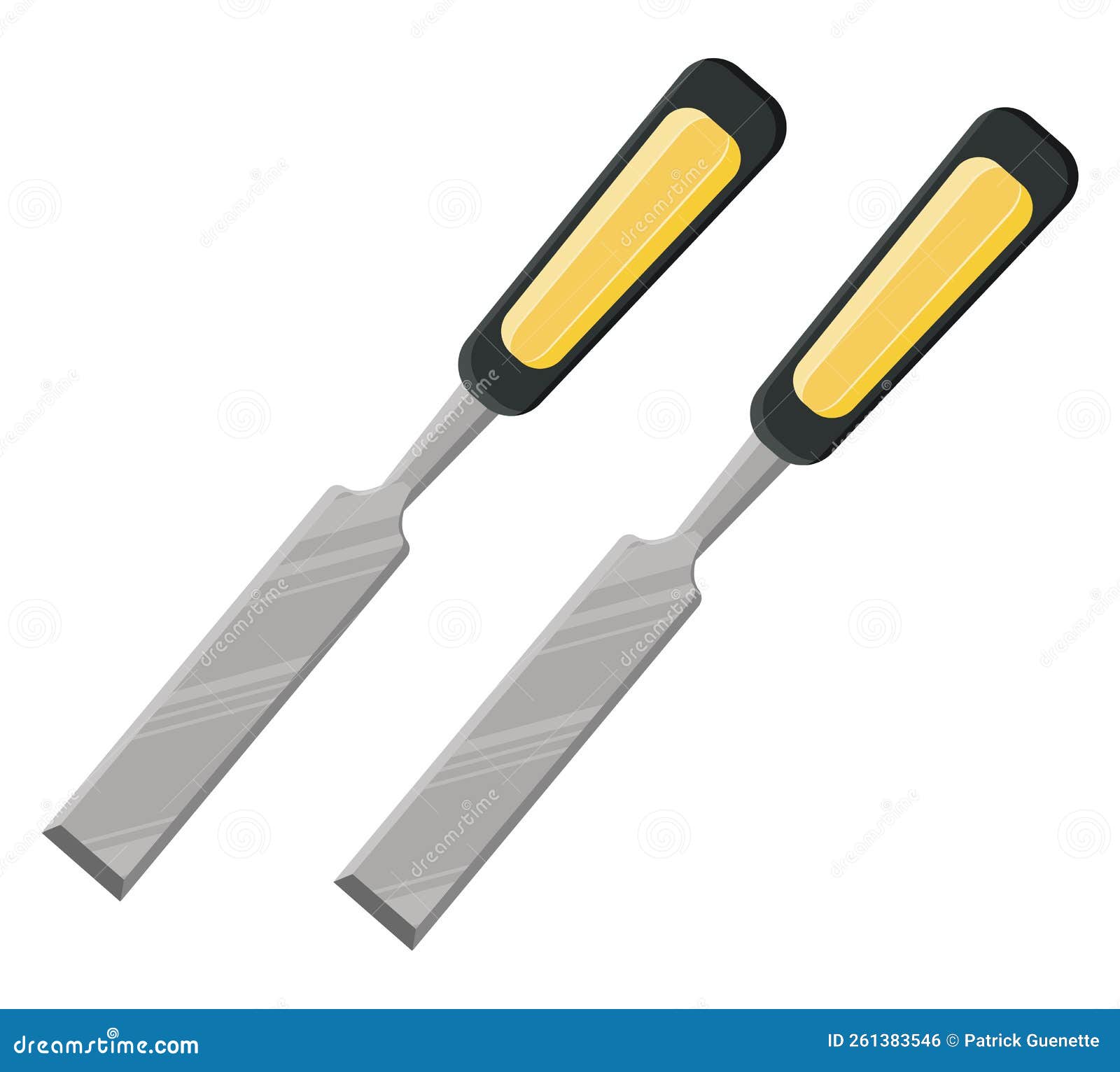 Two chisels, icon stock vector. Illustration of element 261383546