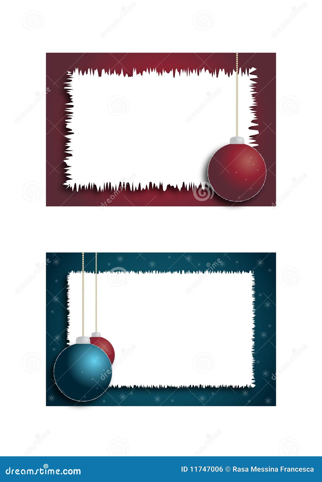 two christmas frames