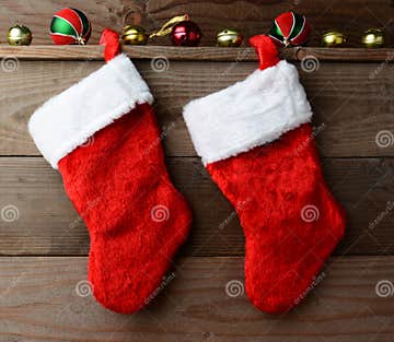 Two Christmas Stockings stock image. Image of jingle - 34285681