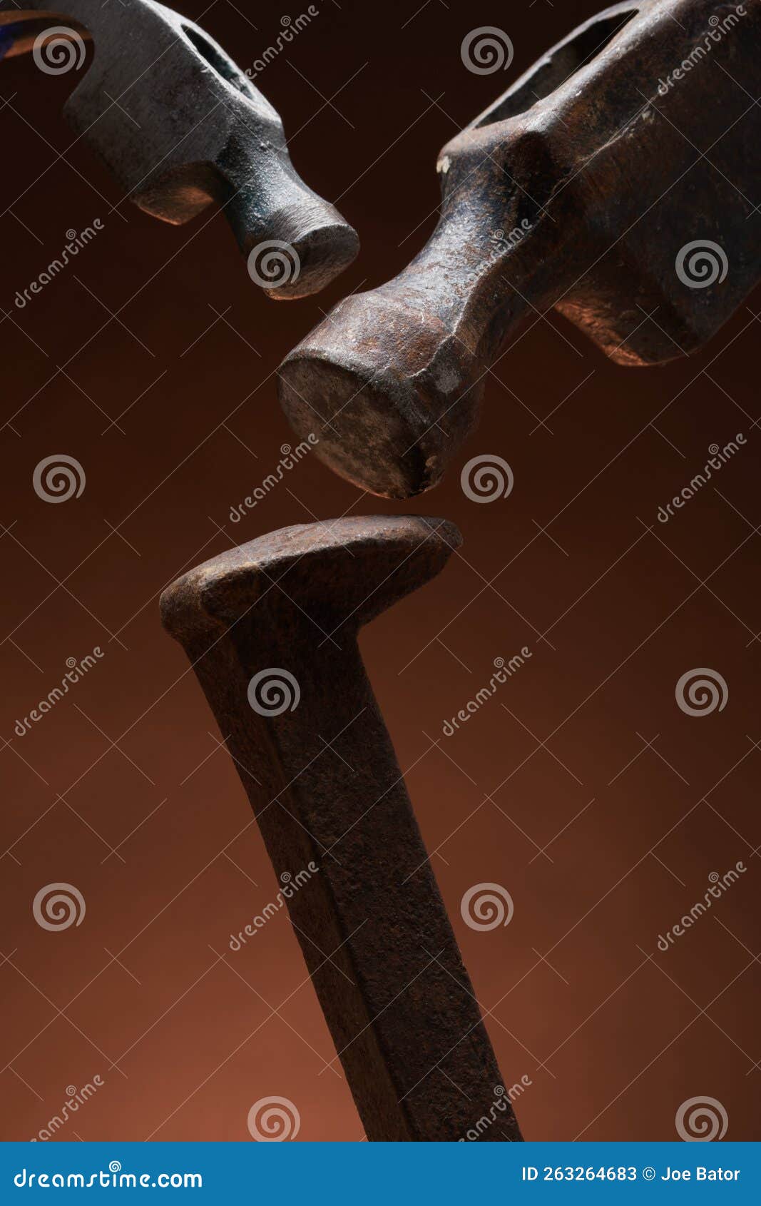Two Claw Hammers without Handles Stock Image Image of hovering, bang