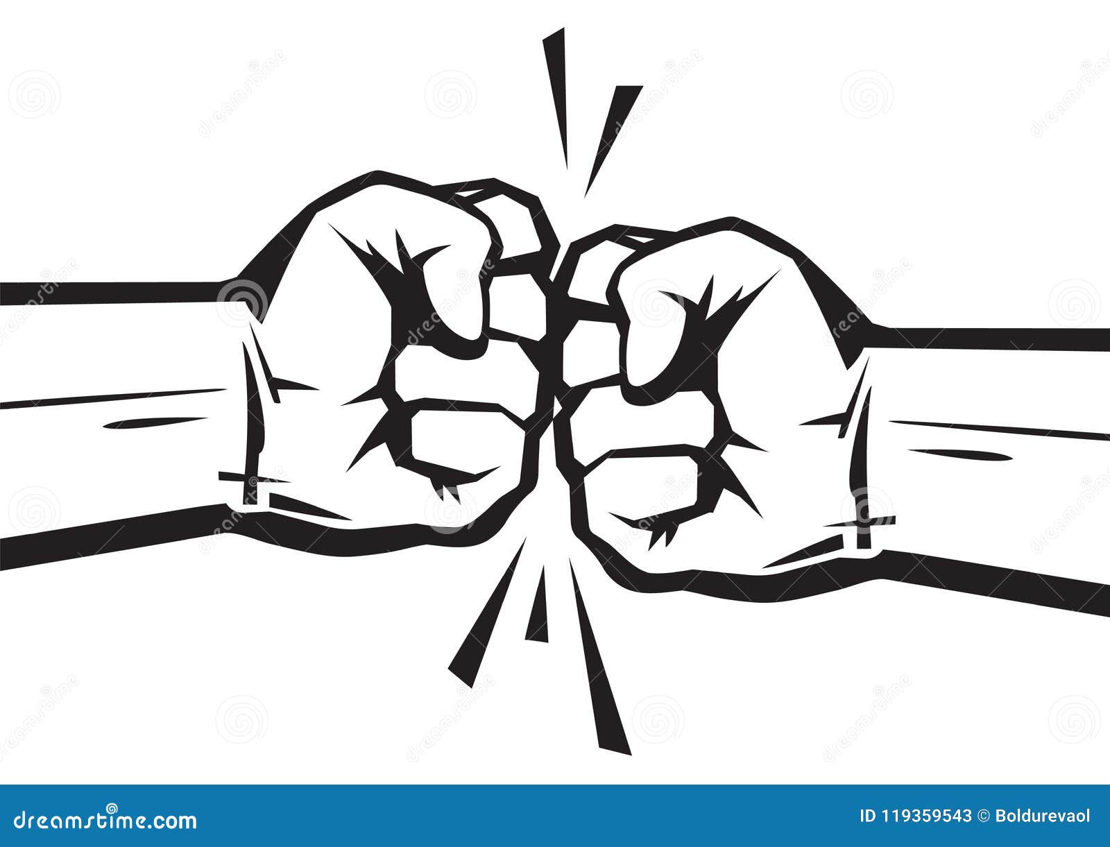 Download Two Clenched Fists Bumping Together Stock Vector ...