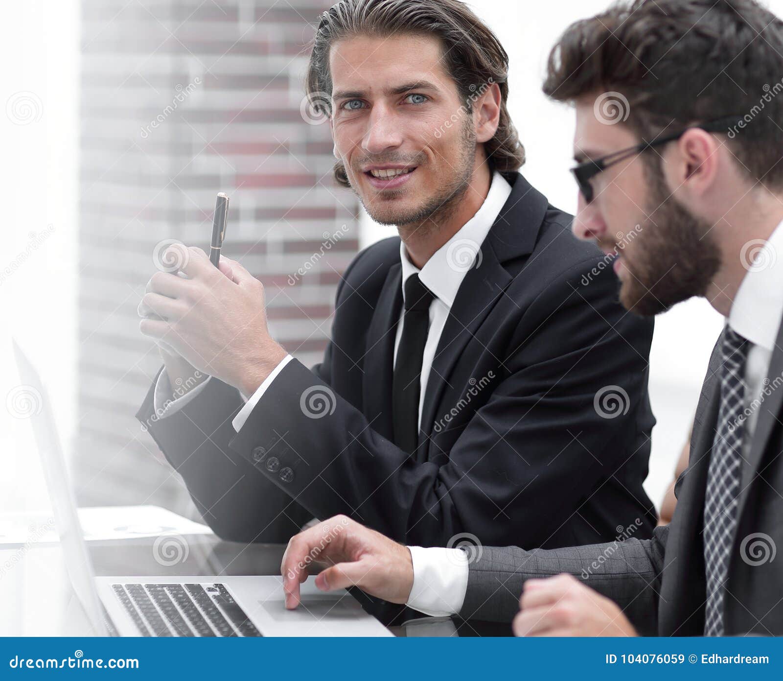 Two Clerks Working at the Desk Stock Image Image of confidence