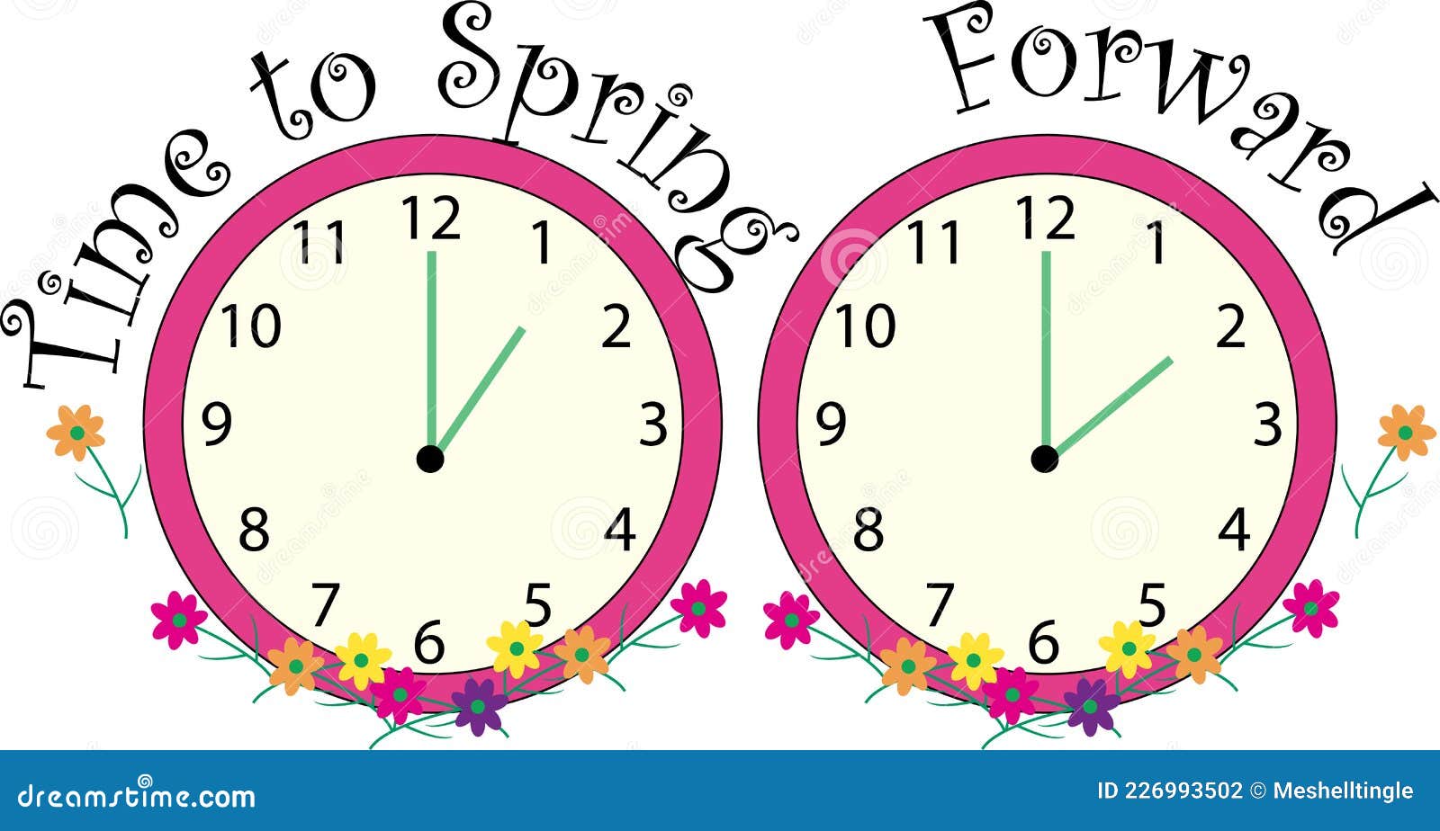 Spring Forward 2021 Banner RoyaltyFree Stock Image