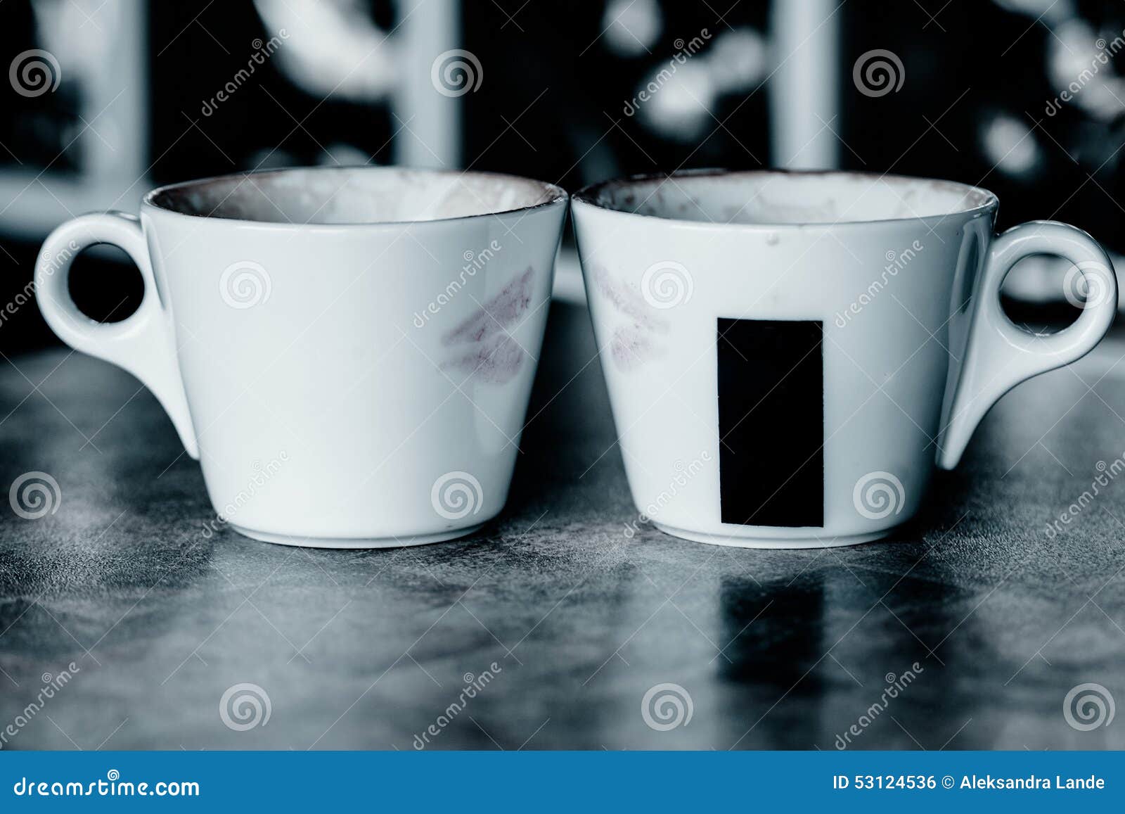 Two Coffee Cups As a Kissing Lips Stock Photo Image of cappuccino