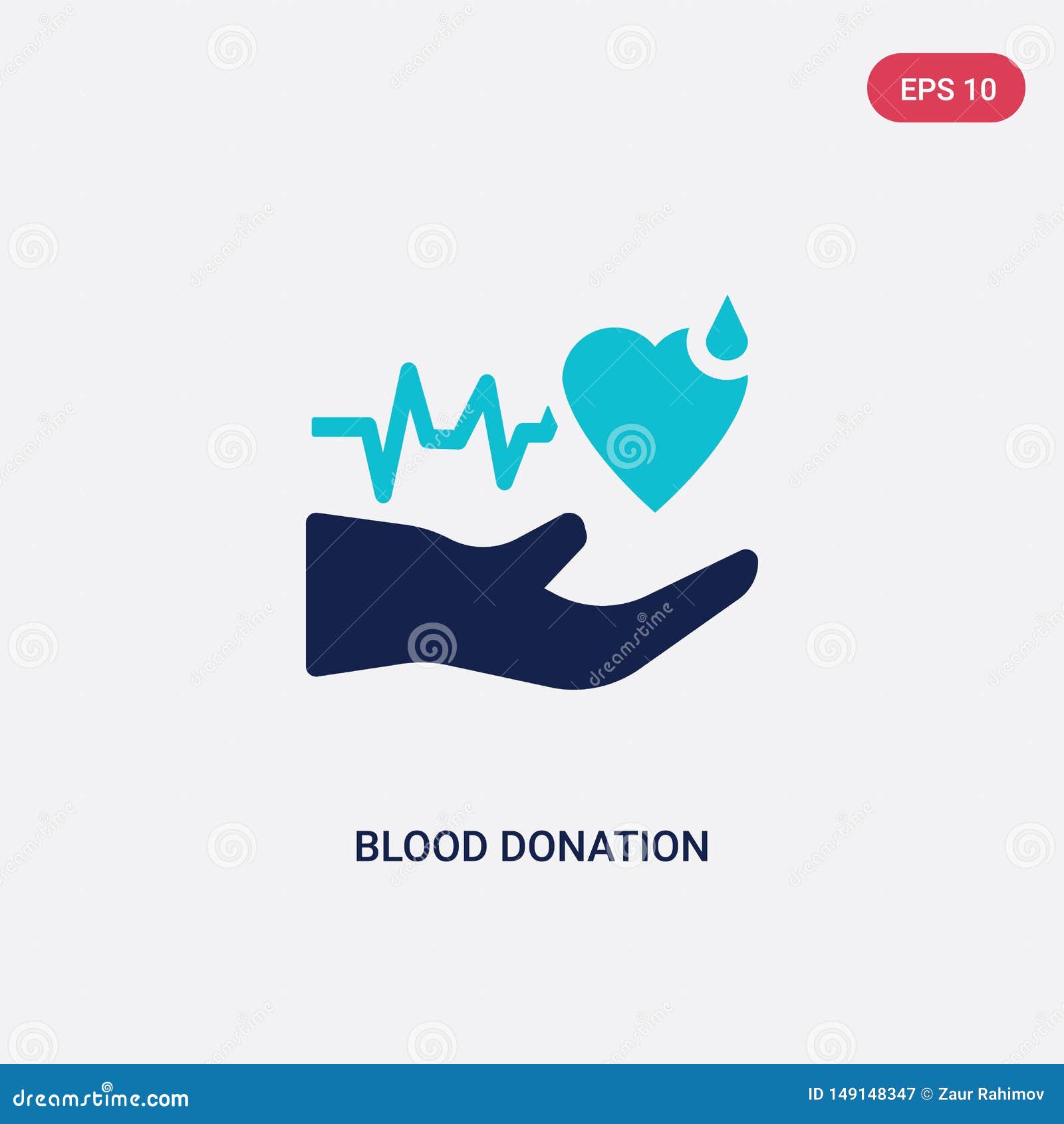Two Color Blood Donation Vector Icon from Charity Concept. Isolated