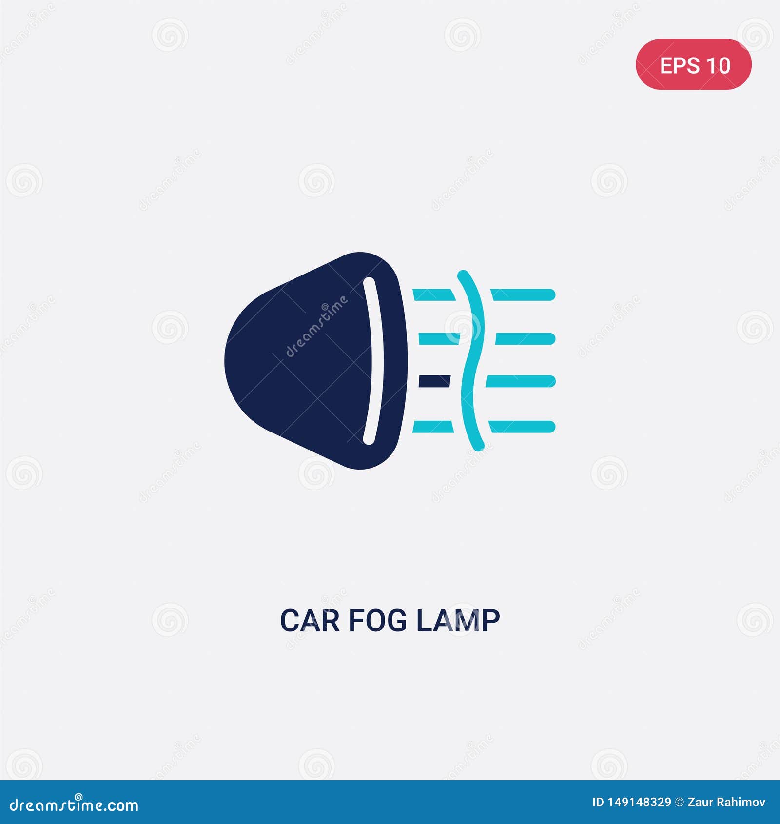 Two Color Car Fog Lamp Vector Icon from Car Parts Concept. Isolated Blue Car  Fog Lamp Vector Sign Symbol Can Be Use for Web, Stock Vector - Illustration  of lights, sign: 149148329
