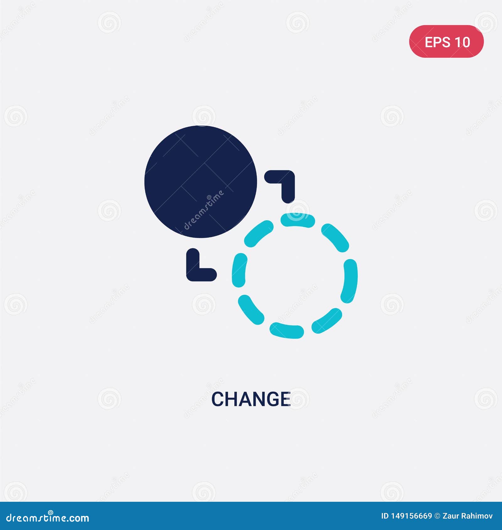 Download Two Color Change Vector Icon From Geometry Concept ...