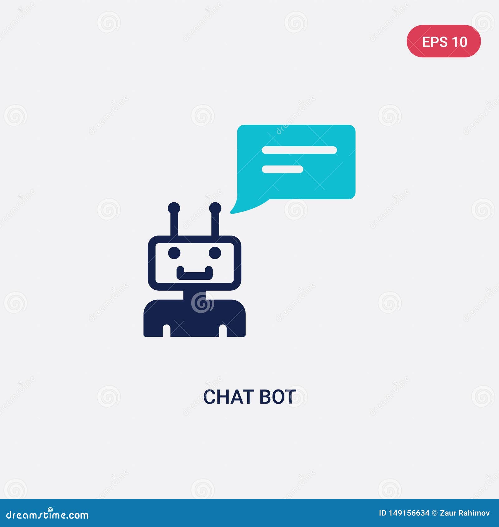 Two Color Chat Bot Vector Icon From General 1 Concept Isolated Blue Chat Bot Vector Sign Symbol Can Be Use For Web Mobile And Stock Vector Illustration Of Bots Chatbot 149156634