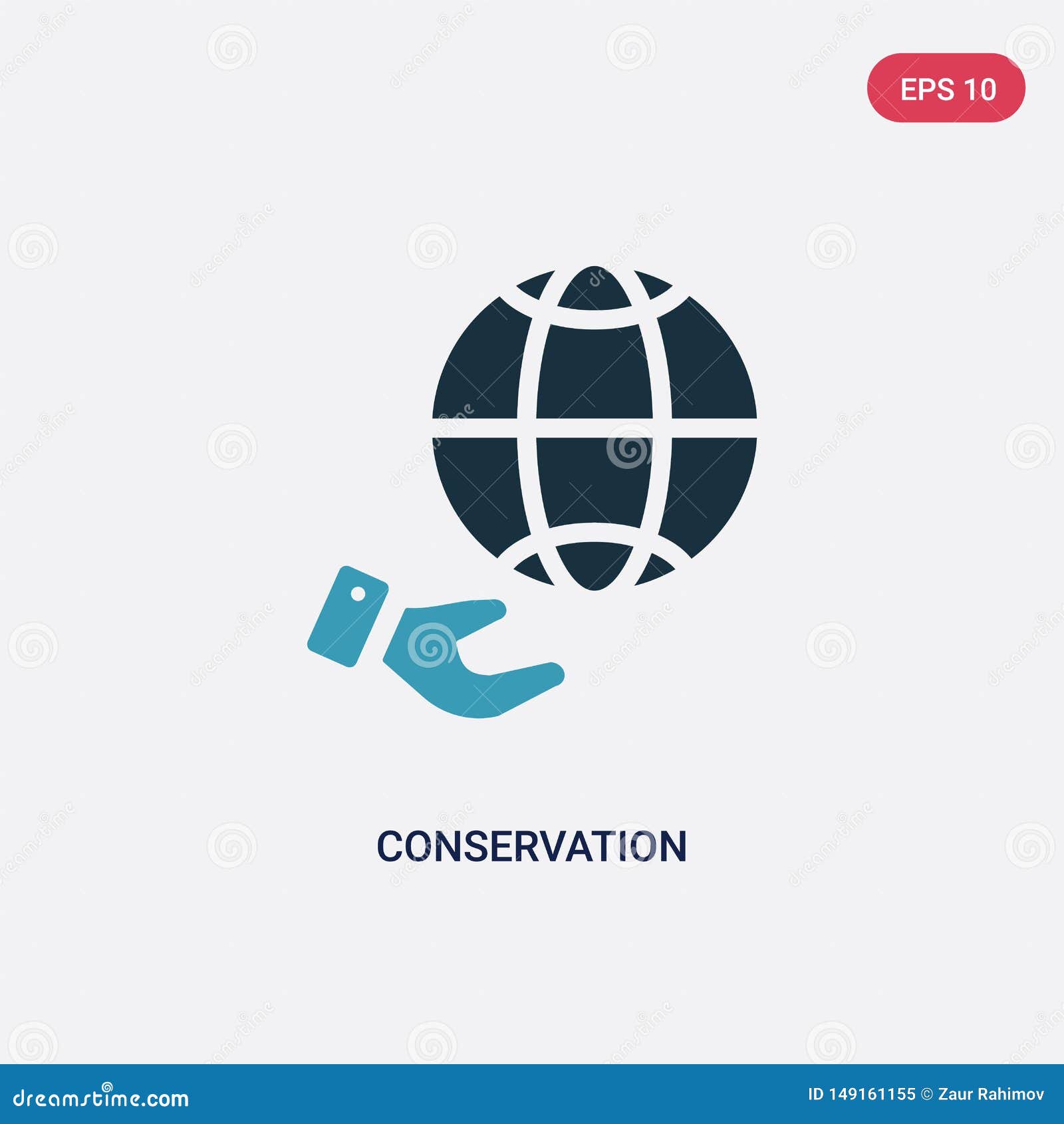 two color conservation  icon from nature concept.  blue conservation  sign  can be use for web, mobile