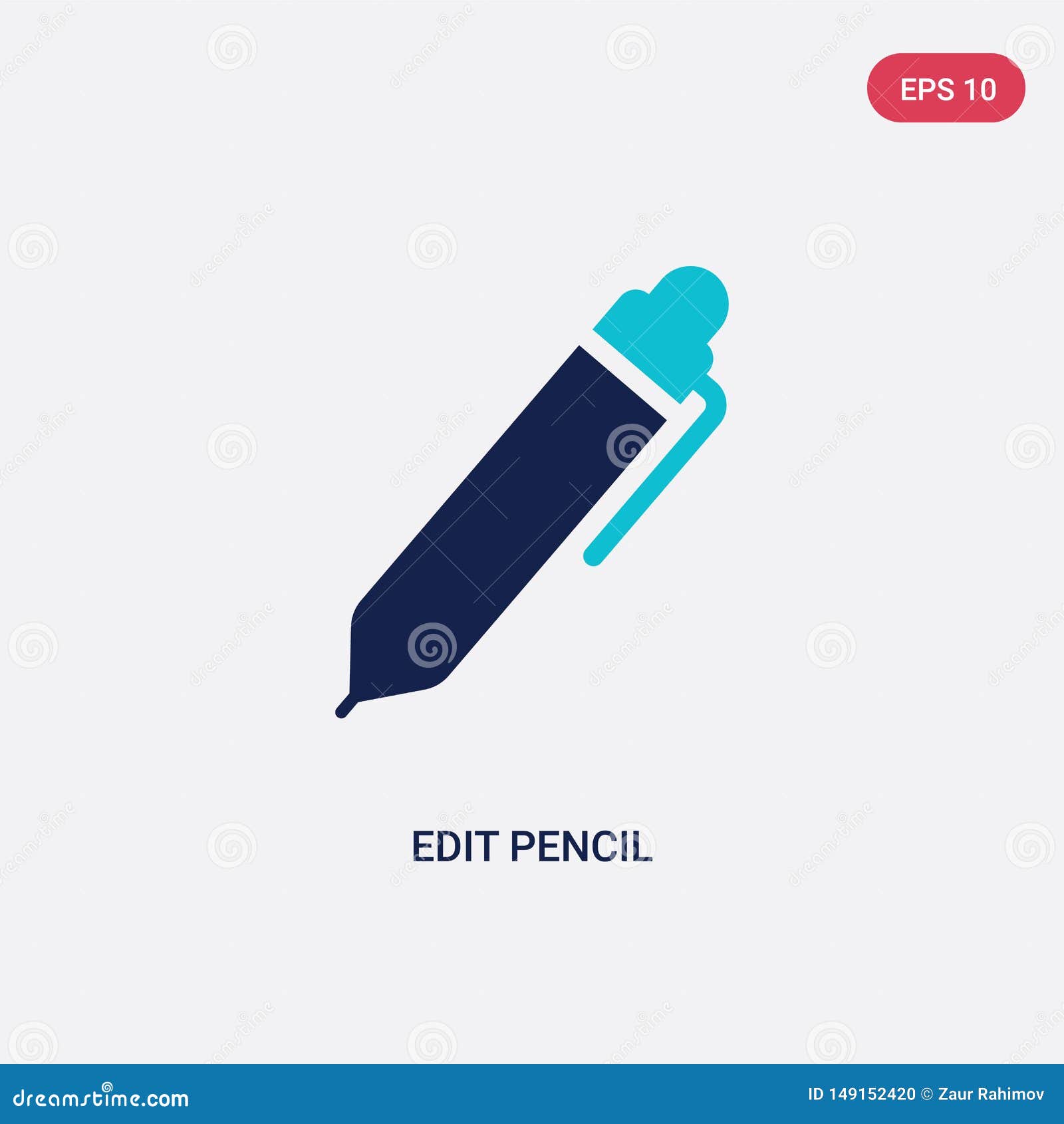 Download Two Color Edit Pencil Vector Icon From Education Concept ...