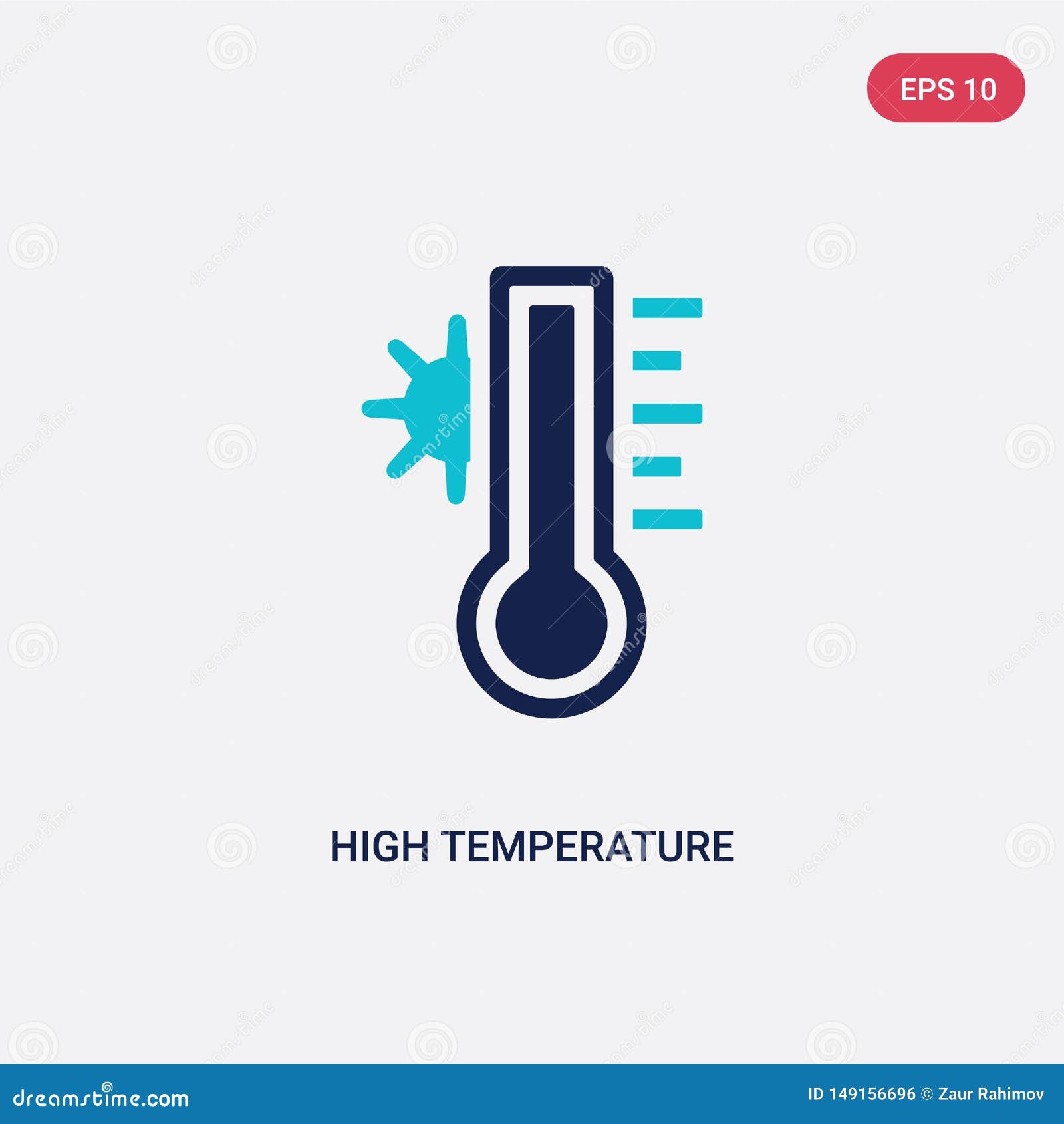 Thermometer icon high temperature symbol Vector Image