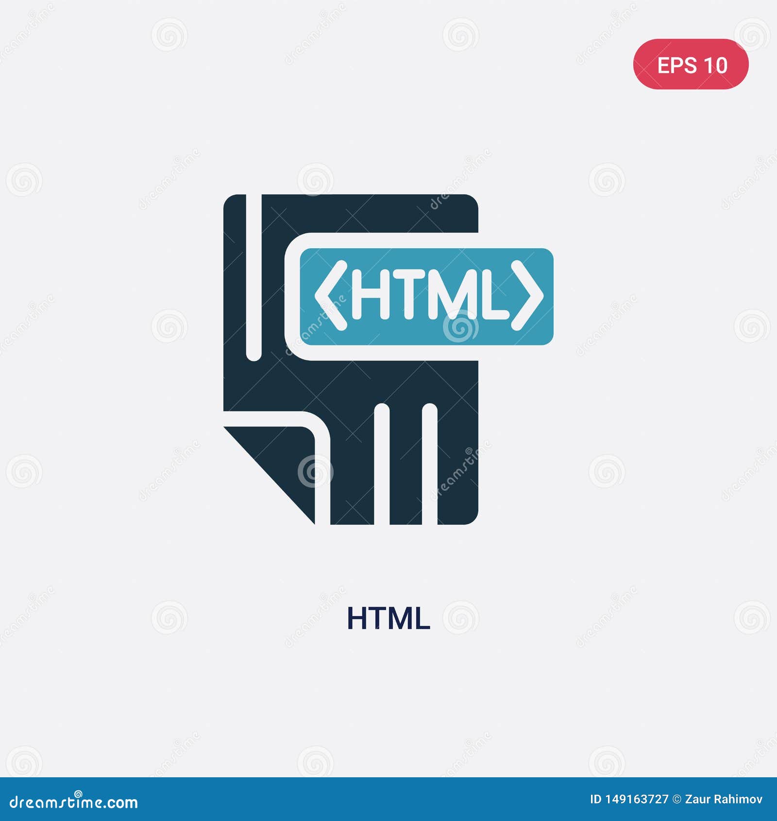 Download Two Color Html Vector Icon From Programming Concept ...