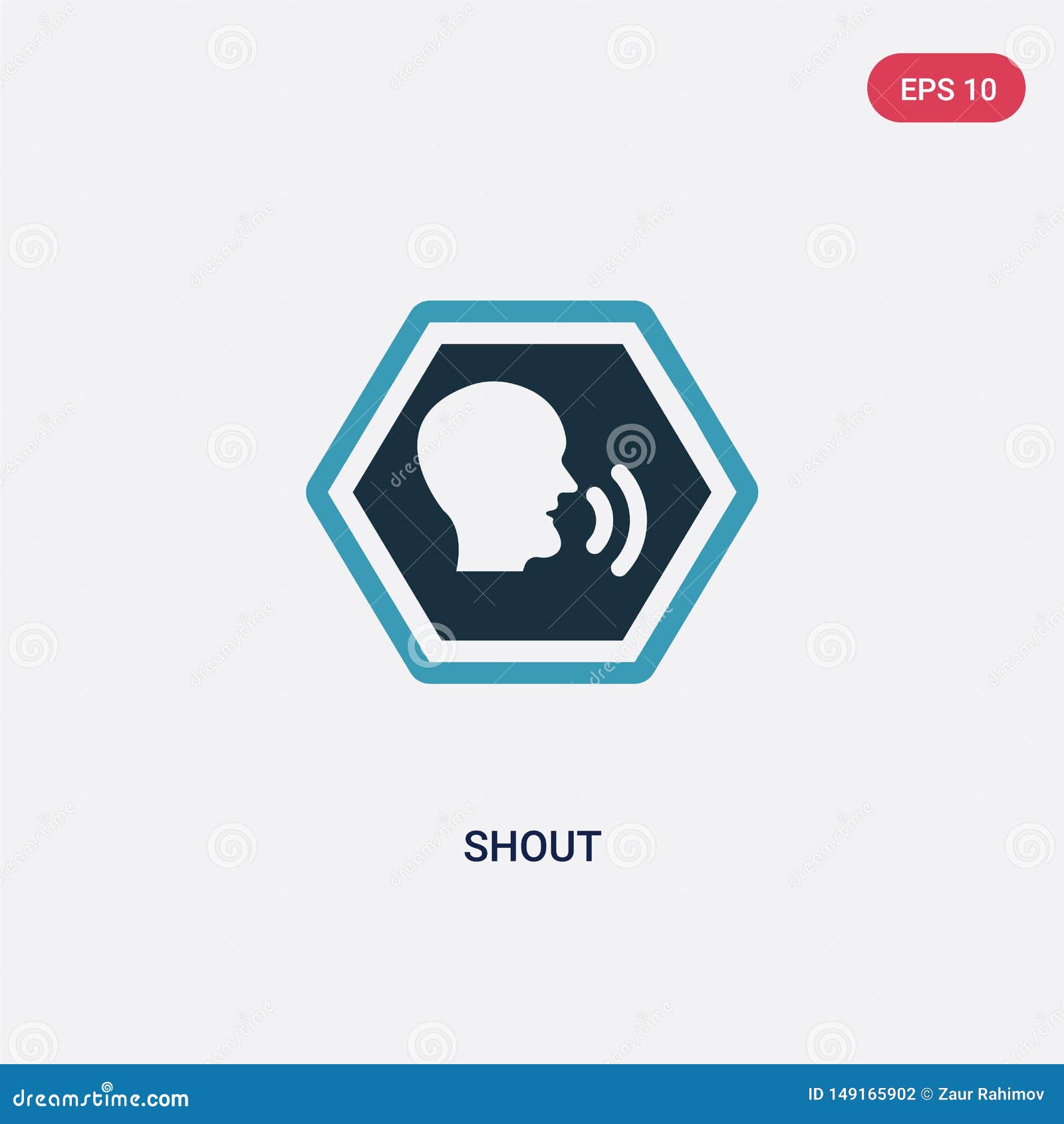 Two Color Shout Vector Icon from Signs Concept. Isolated Blue Shout Vector  Sign Symbol Can Be Use for Web, Mobile and Logo. Eps 10 Stock Vector -  Illustration of vector, blue: 149165902