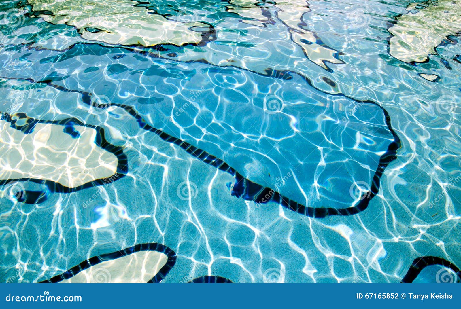 Twocolor Tints Of Water In A Swimmingpool RoyaltyFree Stock
