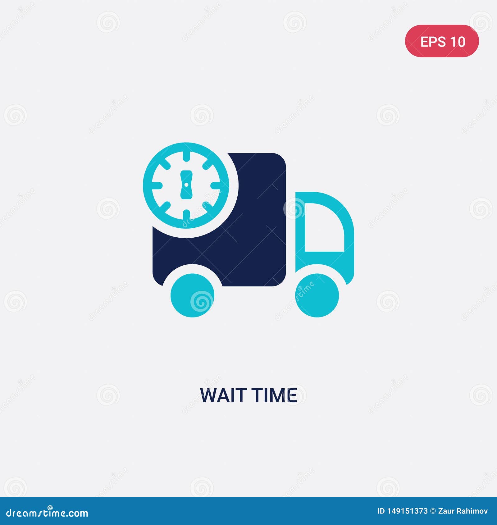 Two Color Wait Time Vector Icon from Packing and Delivery Concept