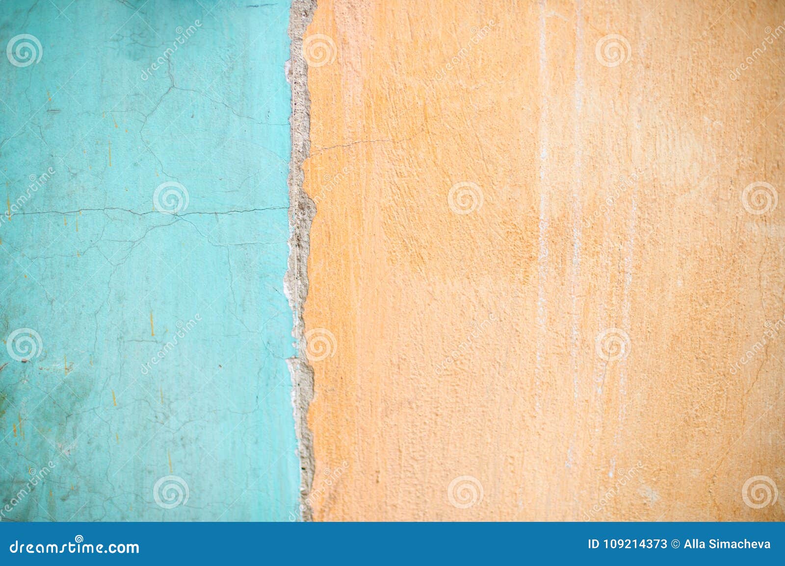 Two Colour Grunge Wall Background Stock Image - Image of scratched,  weathered: 109214373