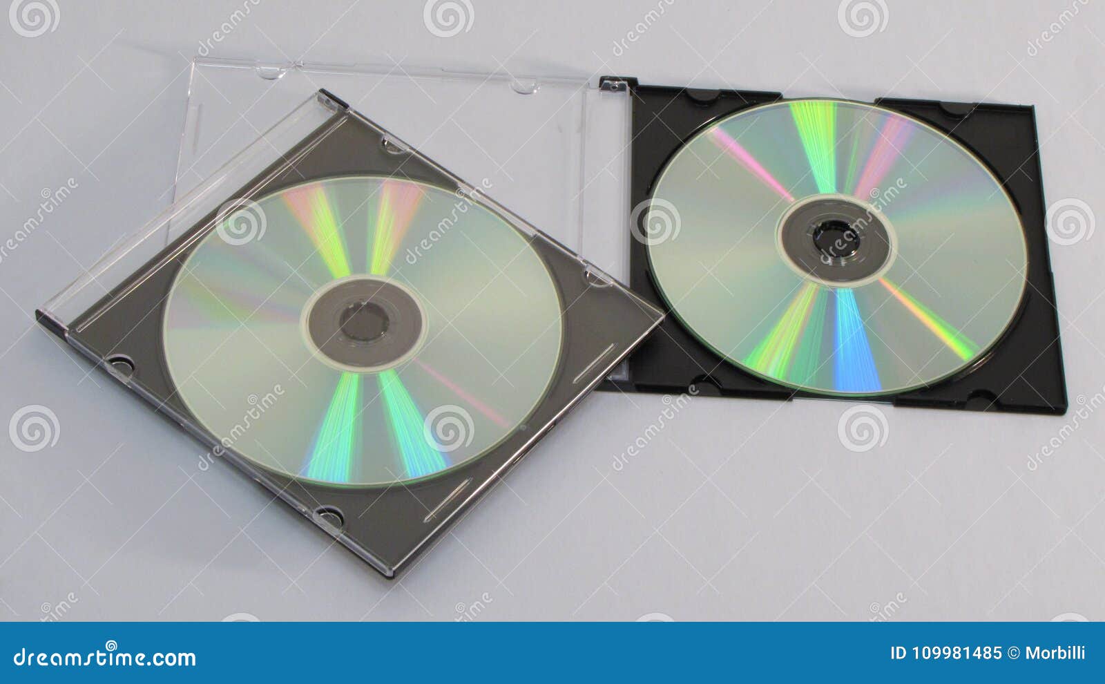Two Compact Disc with Plastic Case Stock Image Image of data, compact