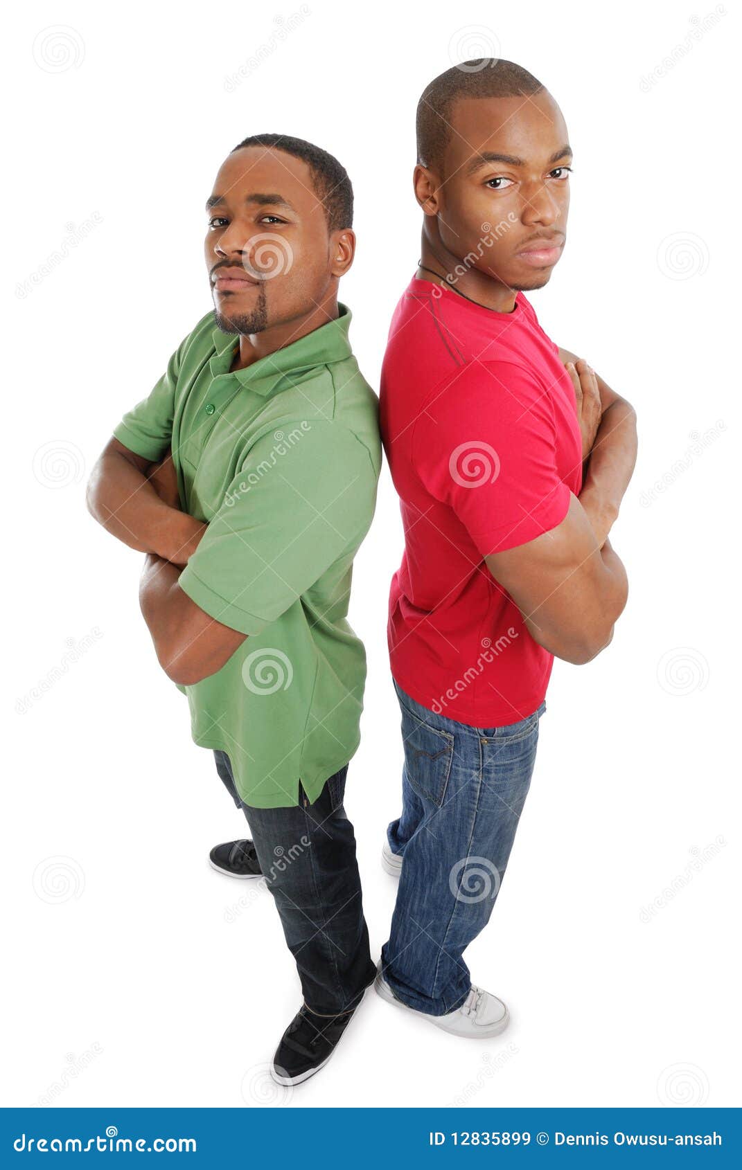 Two confident young men stock image. Image of isolated - 12835899
