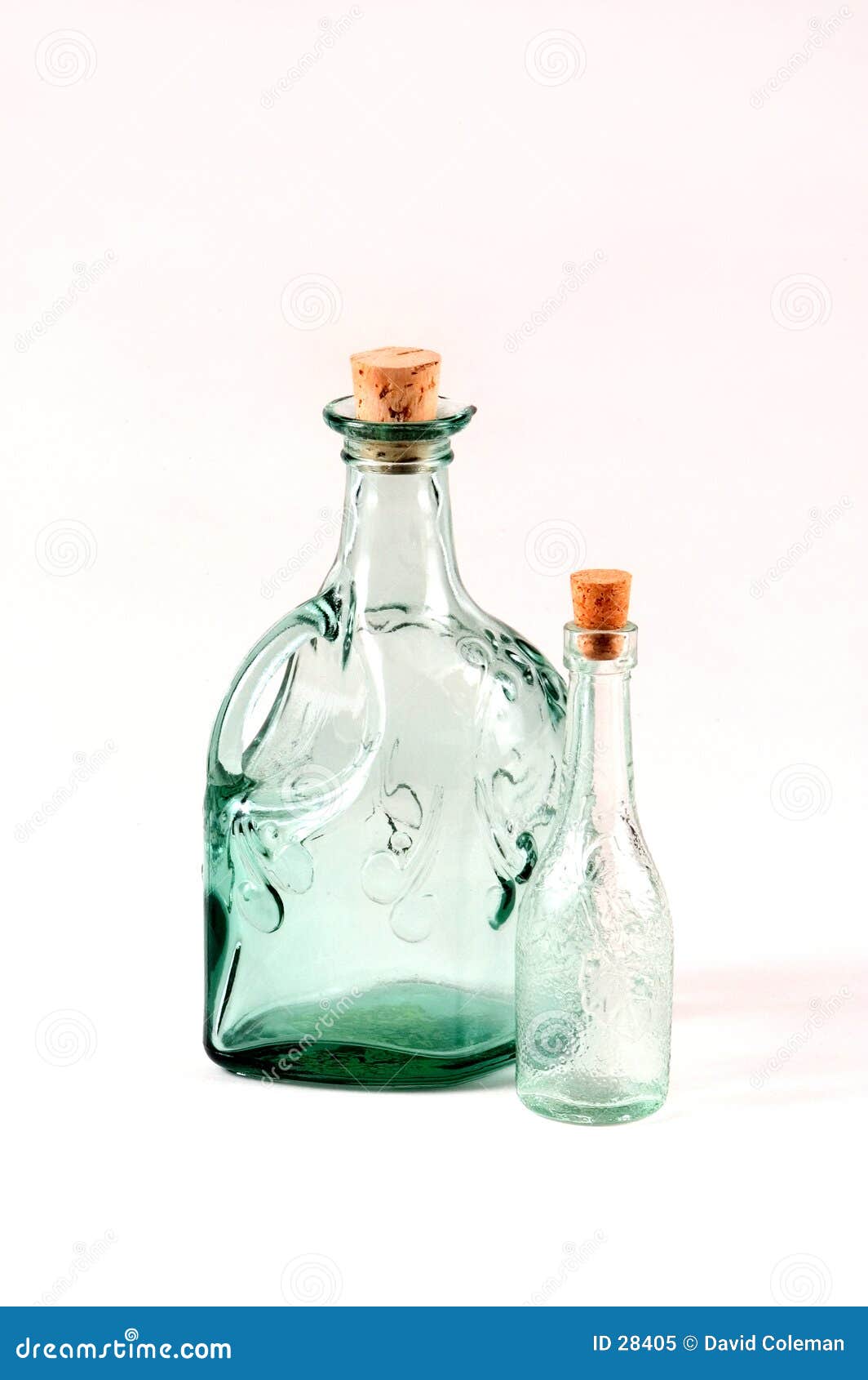 Two corked bottles stock image. Image of vessels, containers 28405