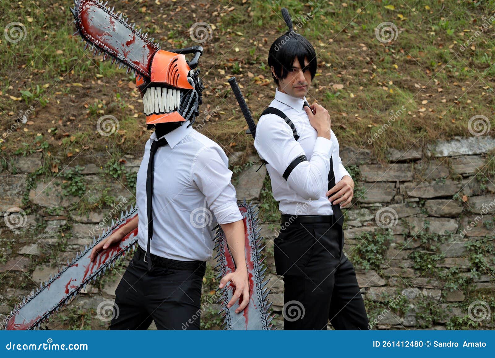 A cosplayer dressed as Chainsaw man poses for a photo at Comic Con News  Photo - Getty Images