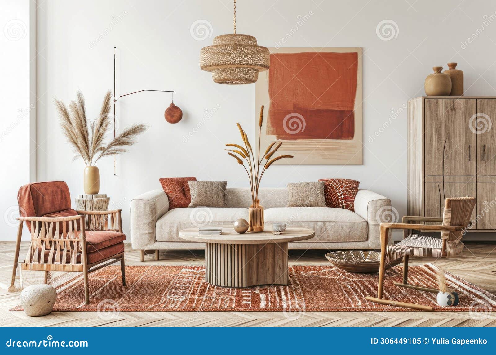 Two Couch, Rug, Table, and Chairs in a Living Room Stock Image Image
