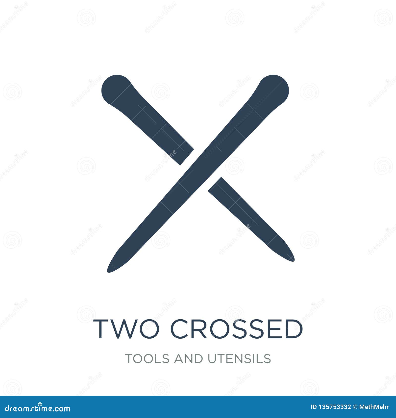 Two Crossed Chopsticks From Japan Icon In Trendy Design Style. Two Crossed Chopsticks From Japan ...