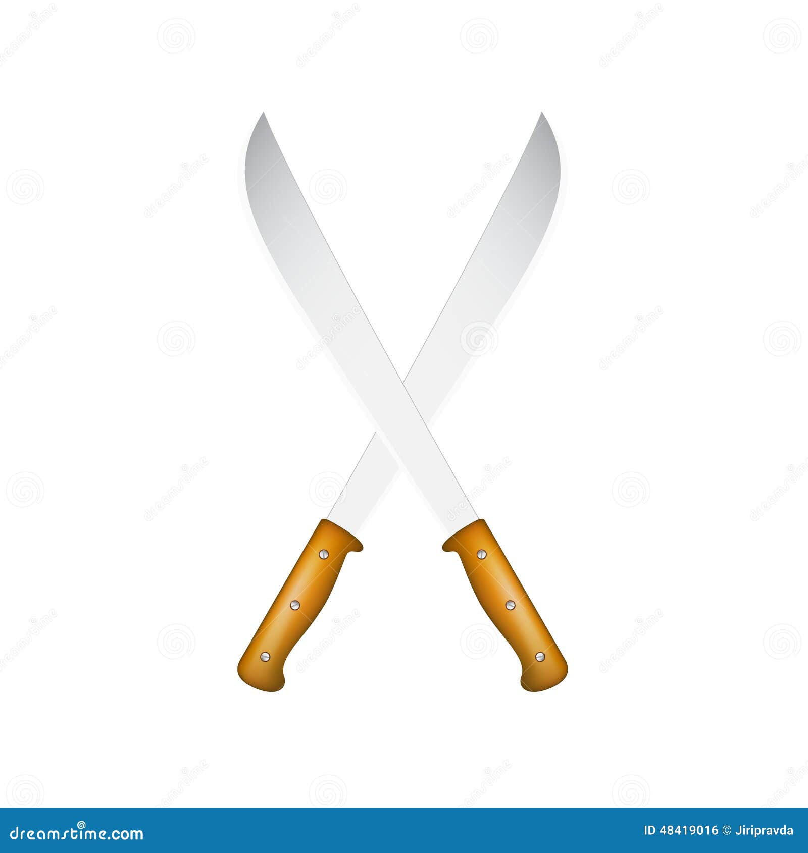 Crossed Machetes Icon Cartoon Vector Illustration
