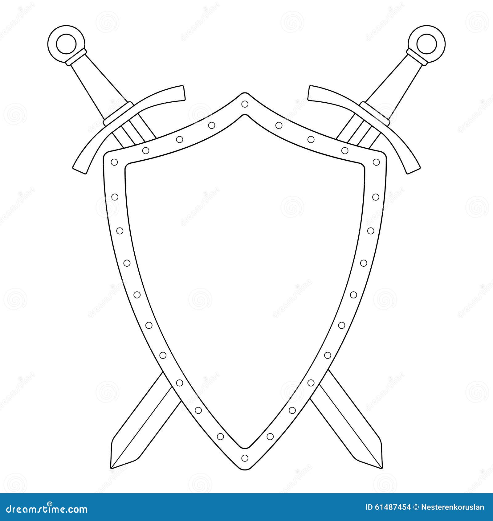 Crossed swords - vector clip art