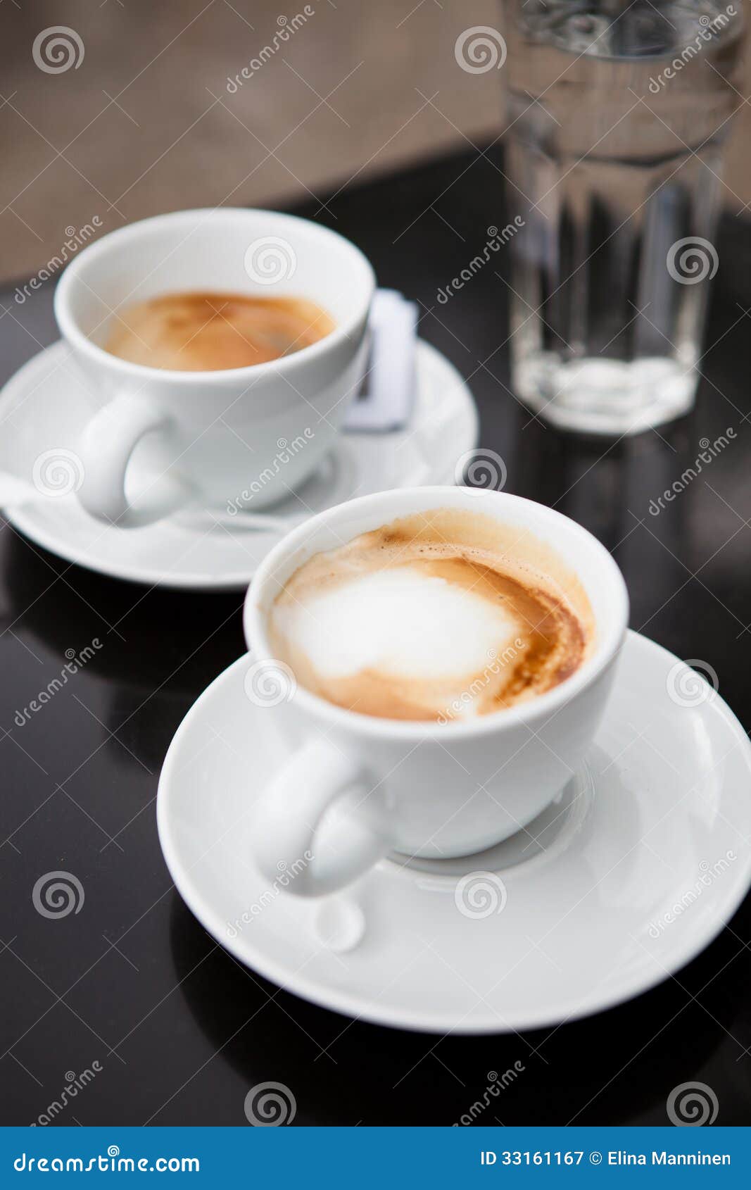 Two cups of coffee stock image. Image of cappuccino, froth ...