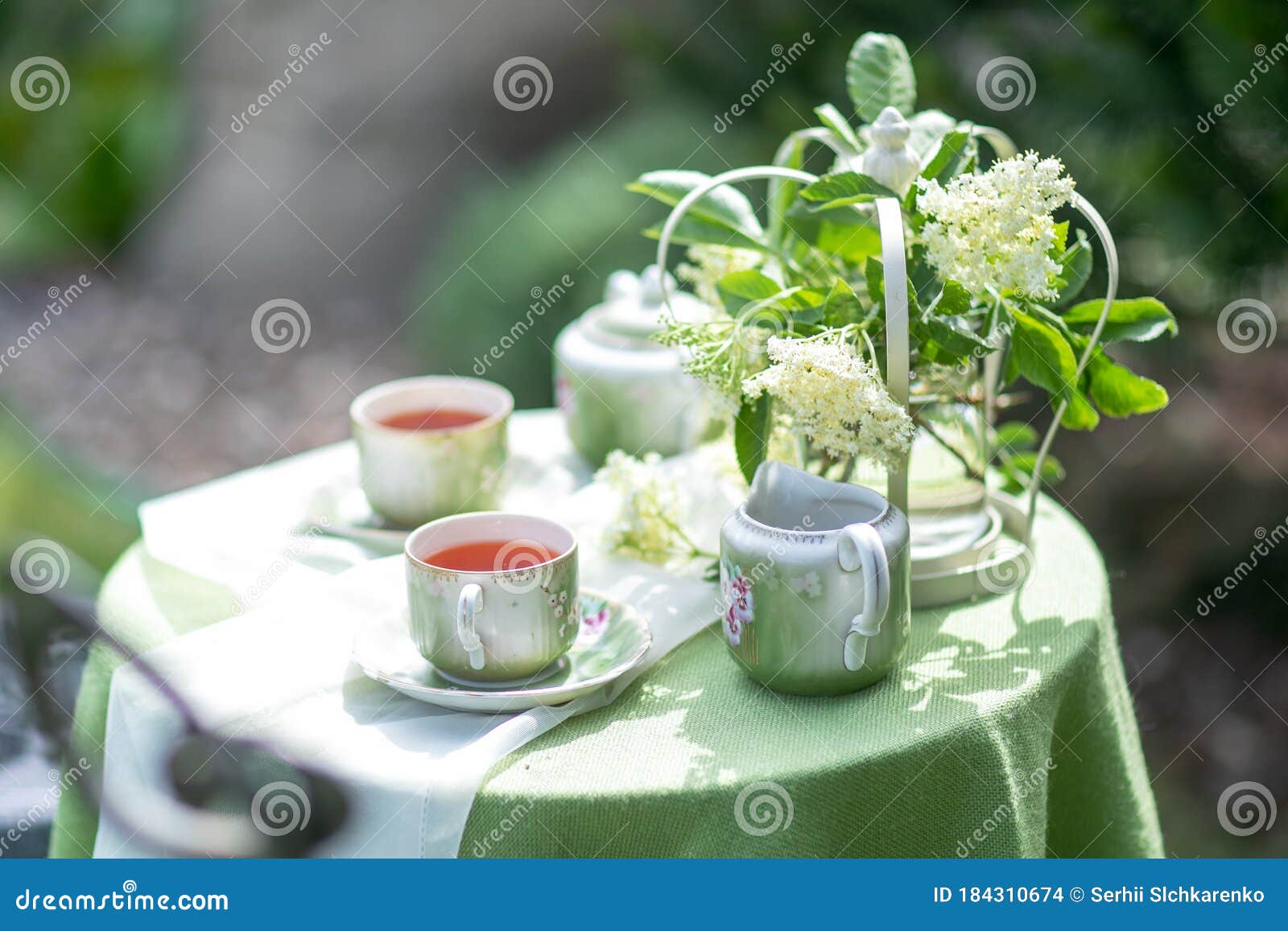 Two Cups of Hot Tea. Glass Cups Tea Stock Photo Image of freshness