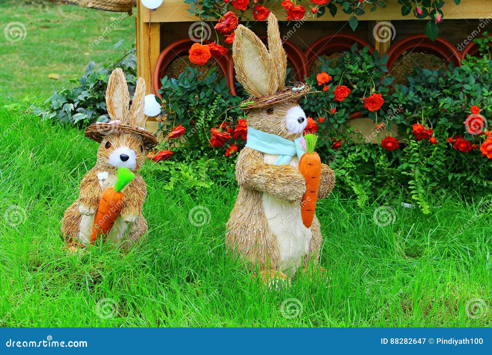 two cute little easter bunnies