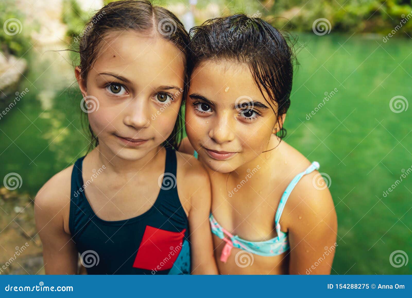 Two Cute Little Girls Stock Image Image Of Beautiful