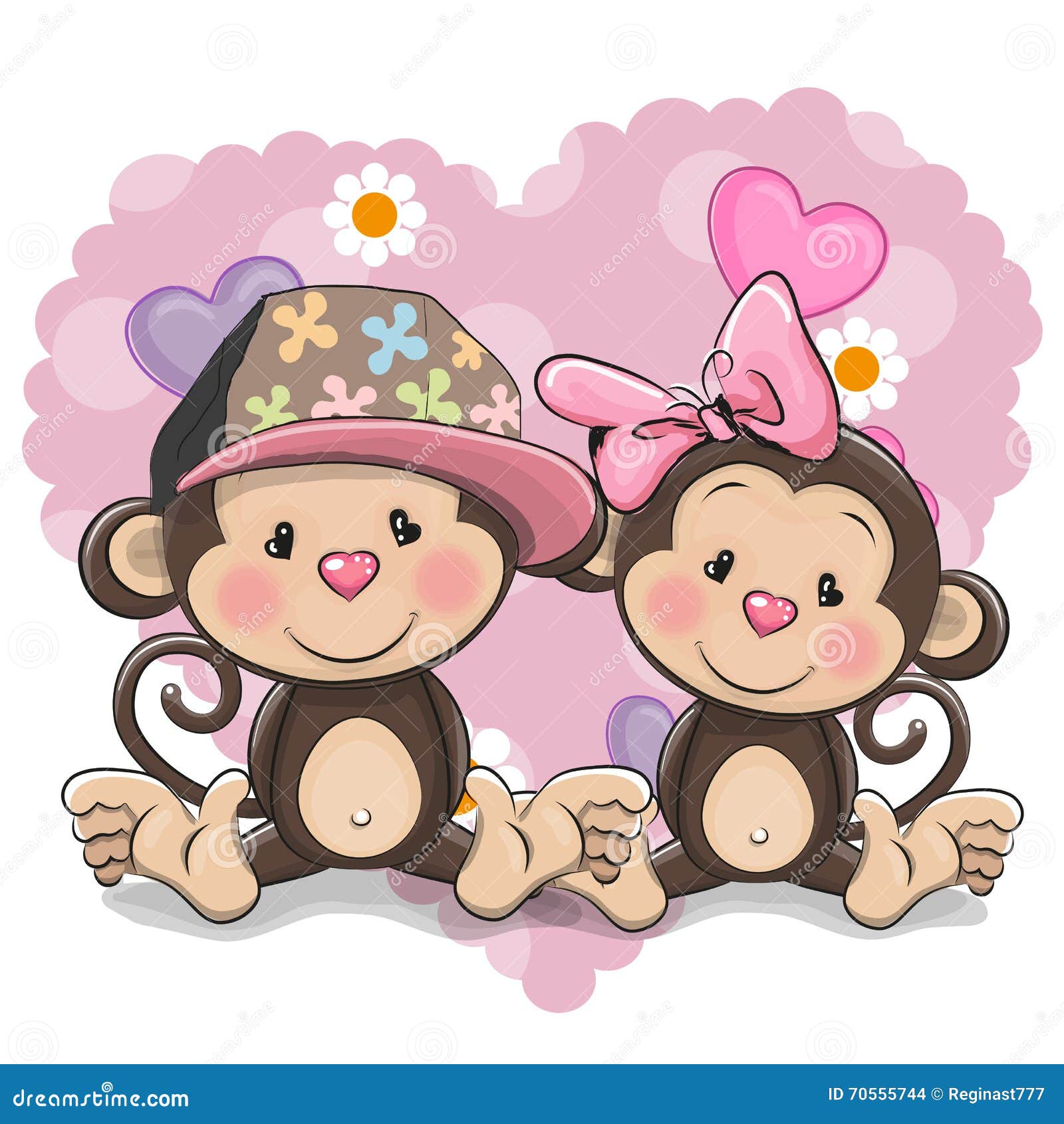 Two Cute Monkeys stock vector. Illustration of monkey - 70555744 Two Cute Monkeys stock vector. Illustration of monkey - 70555744