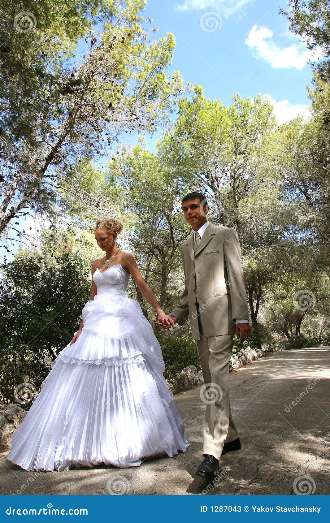 Two in day of wedding. stock image. Image of hand, bridal 1287043
