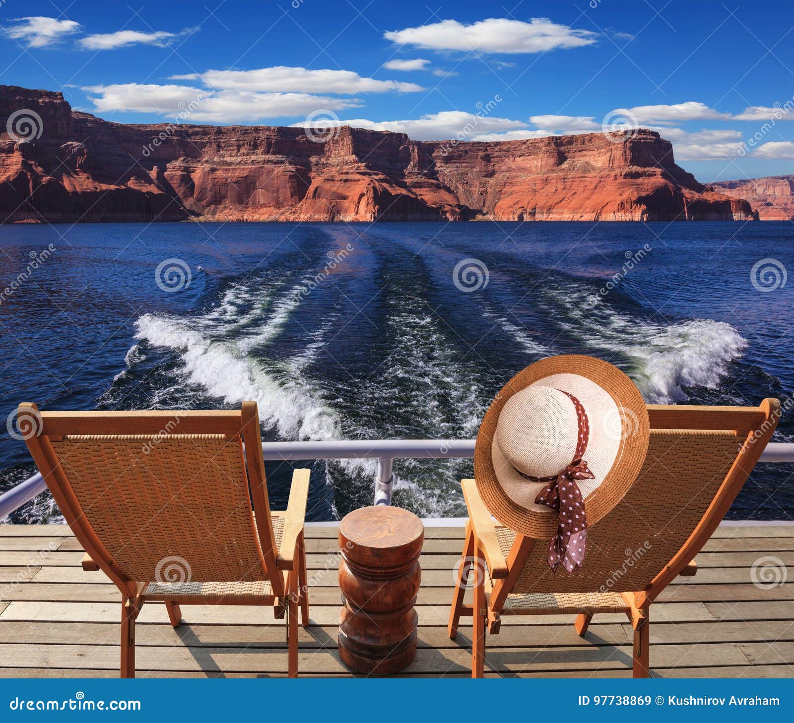 The Two Deck Chairs Stock Image Image Of Rock Deck 97738869