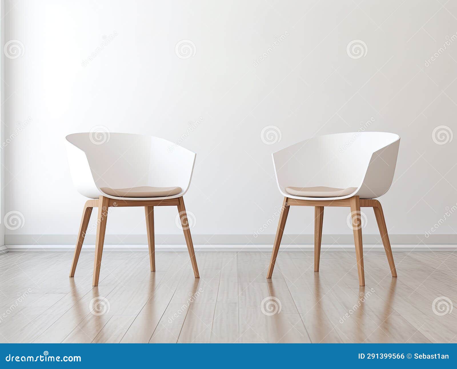 two er chairs elegantly positioned in the middle of a room, interior  sophistication