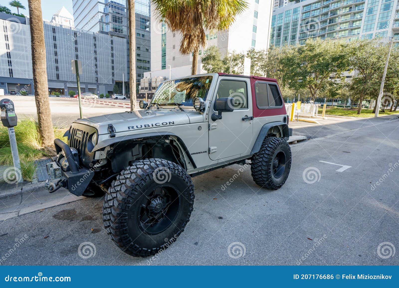 Two Door Jeep Wrangler Rubicon Lifted with Oversized Tires for Trail Riding  4x4 Editorial Photo - Image of riding, wrangler: 207176686