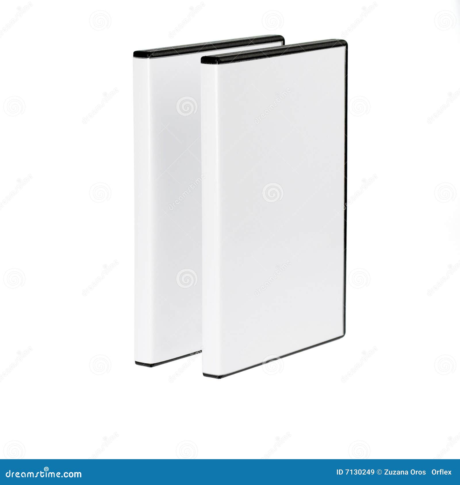 Two Dvd Boxes Separated On White Stock Image Image Of Blank Separated