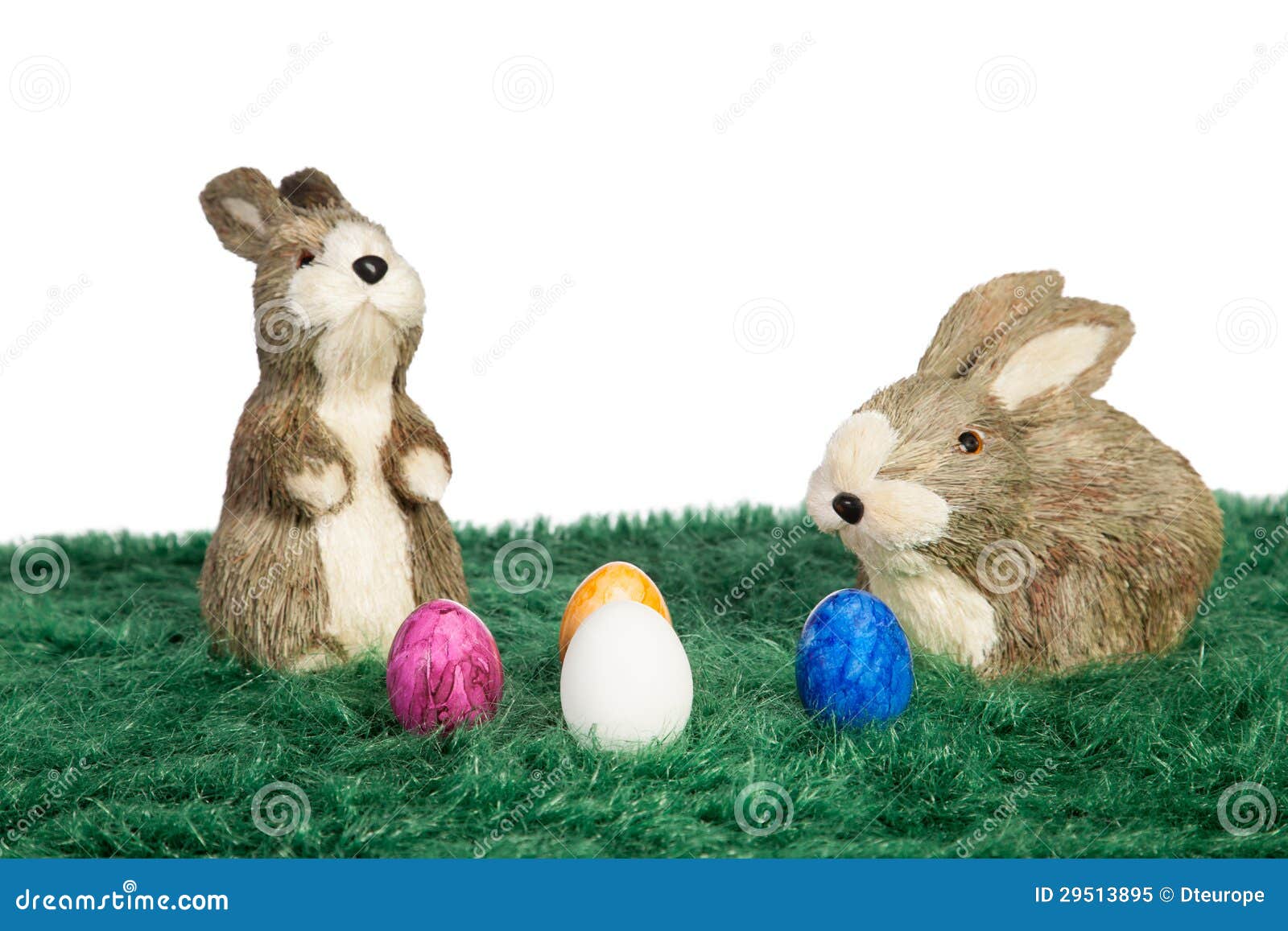 Two Easter bunnies stock image. Image of little, bunny 29513895