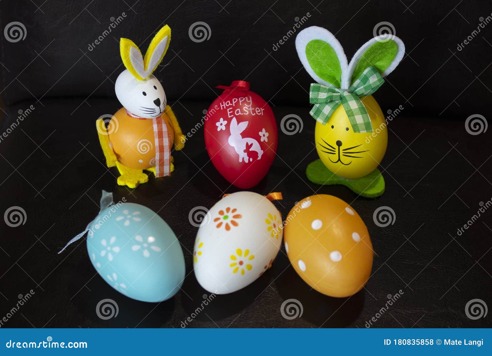 Yellow White Easter Egg Decorations 