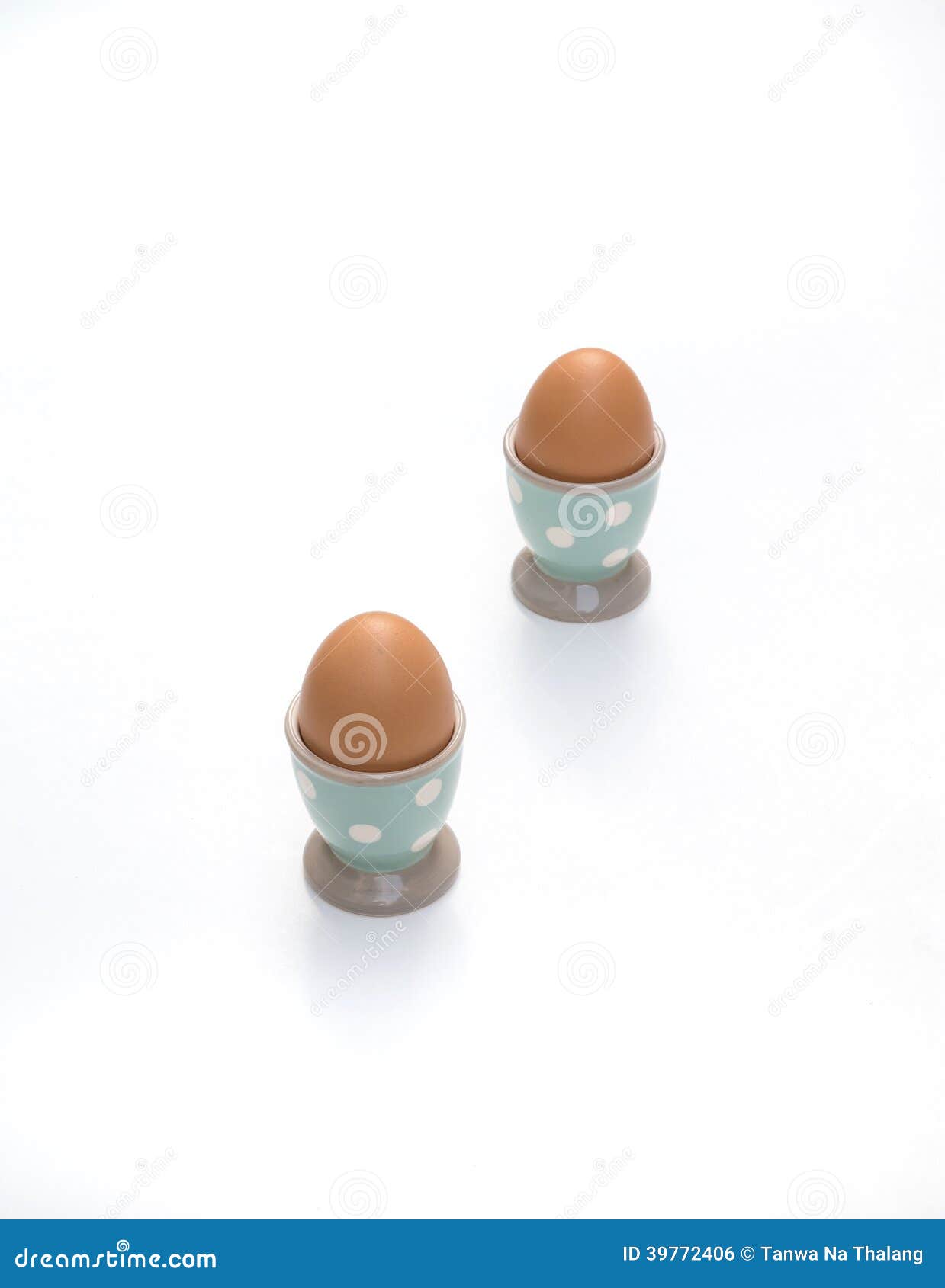 Two Eggs in Egg Cups on White Background Stock Photo Image of protein