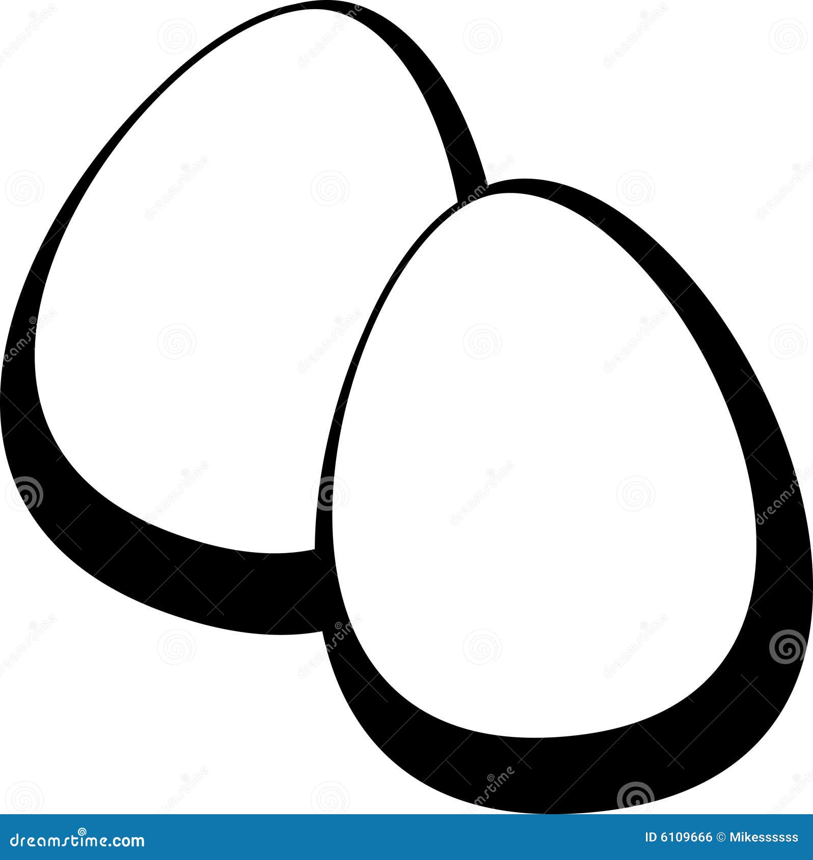 Two Eggs Vector Illustration Royalty Free Stock Image Image 6109666