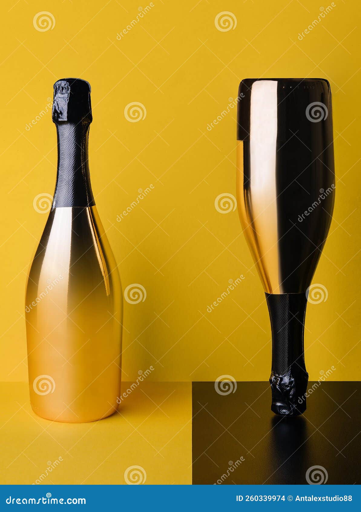 Two Elegant Bottles of Champagne Stock Photo Image of celebrate, alcohol 260339974
