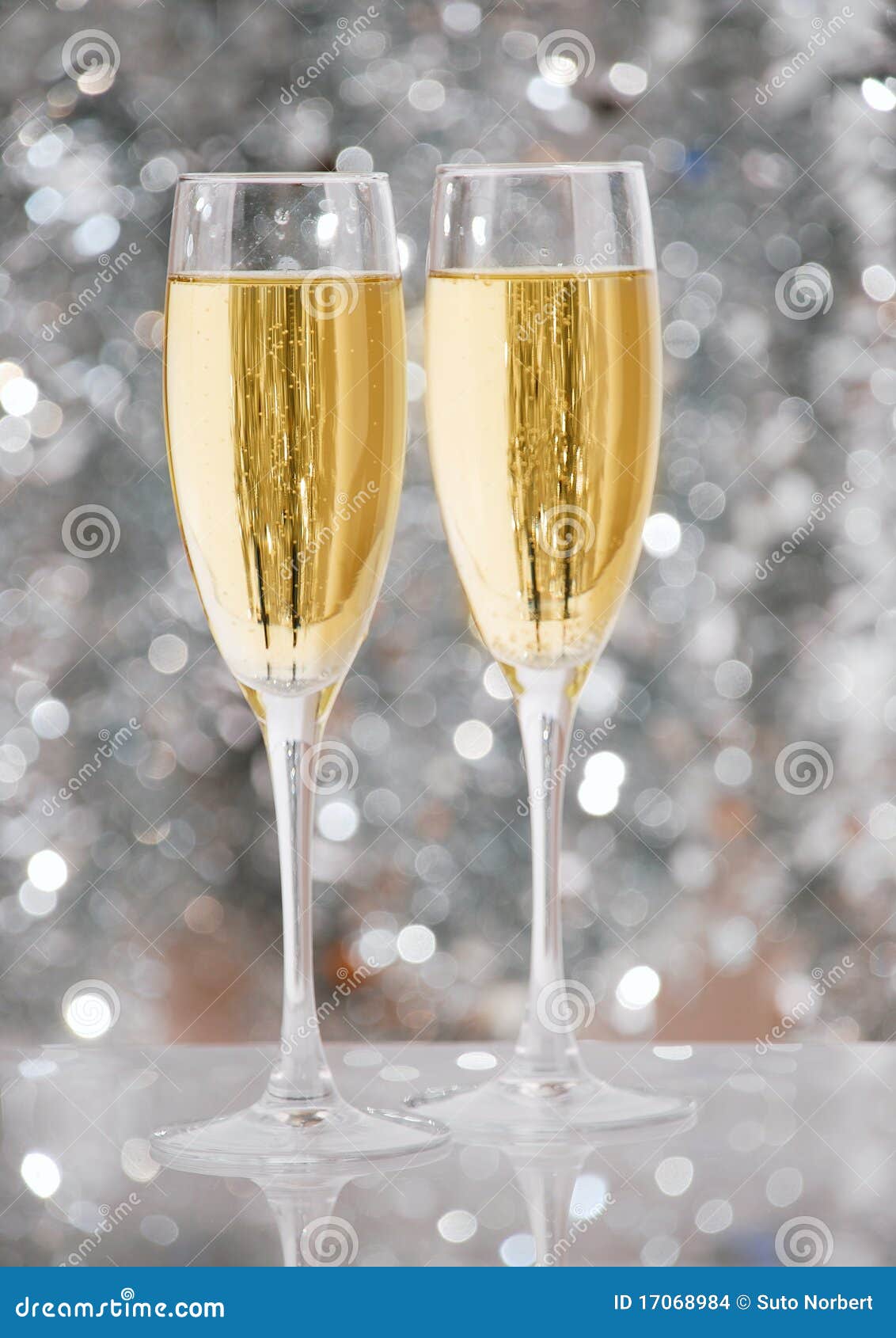 Two Elegant Champagne Glasses Stock Photo Image of couple, date 17068984