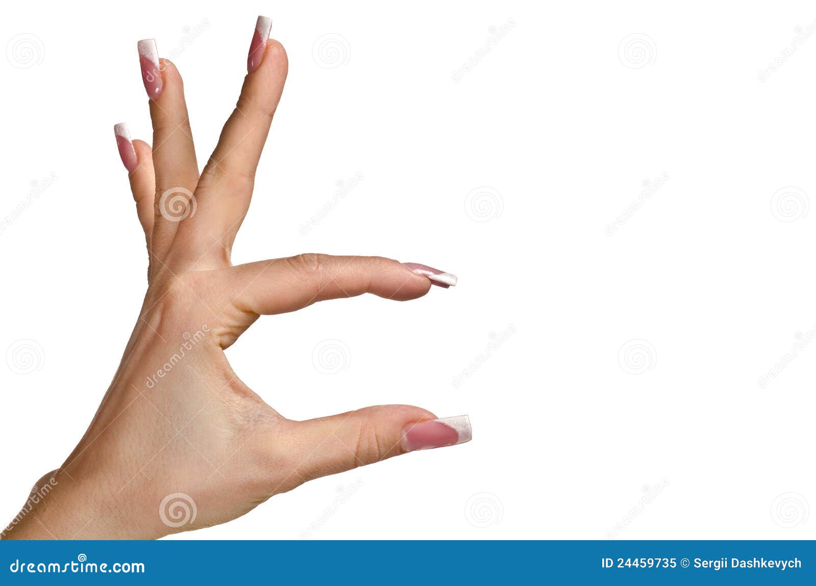 Two Fingers Holding Something Invisible Stock Image